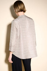 TEXTURED WOVEN JACQUARD SWING JACKET